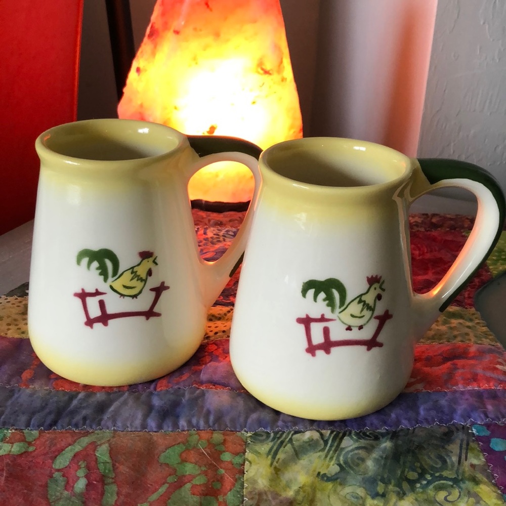 Vintage ROOSTER Tea Cups (2)